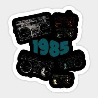 1985 on retro music Sticker